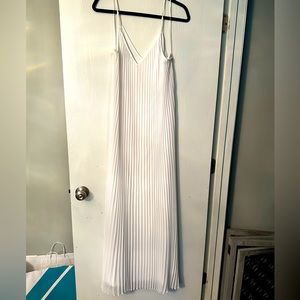 Express pleated white maxi dress. Size large.